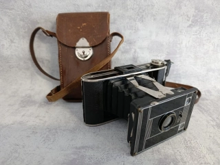 Měchový fotoaparát Agfa Billy-Clack Bilinar + pouzdro